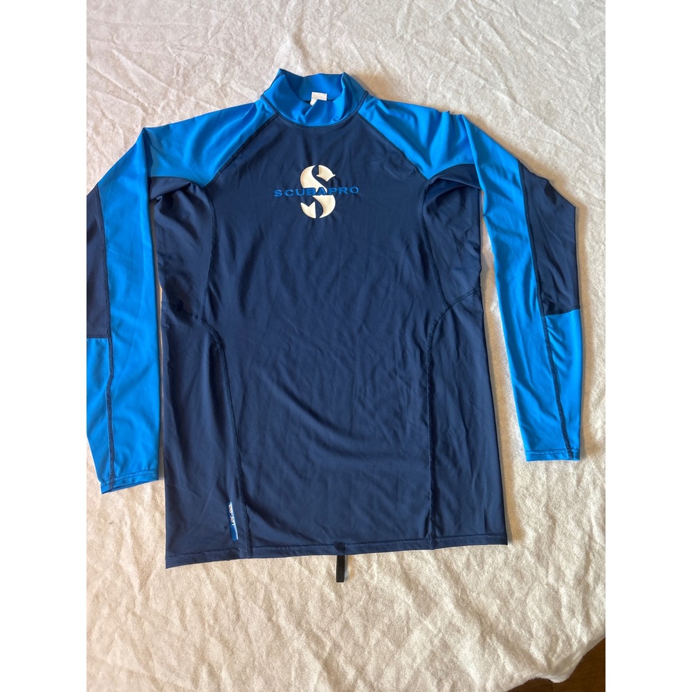 Scubapro Rash Guard Mens XL Blue UPF 80 Long Sleeve Swim Shirt Diving